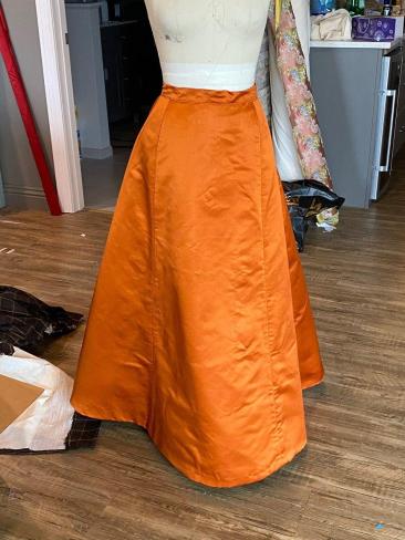 Whole skirt sewn together!