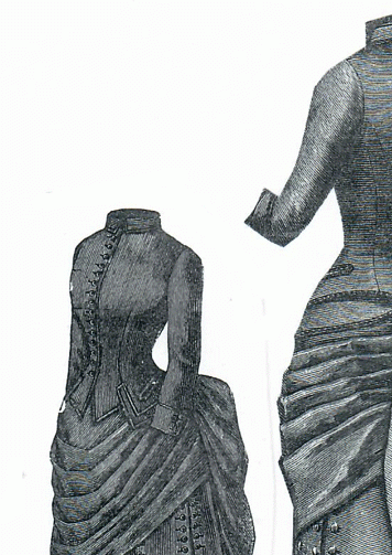 1887 Dark Blue Ladies' Cloth Dress